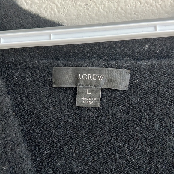 J Crew Black Stretch-wool V-neck tunic sweater - Picture 10 of 11